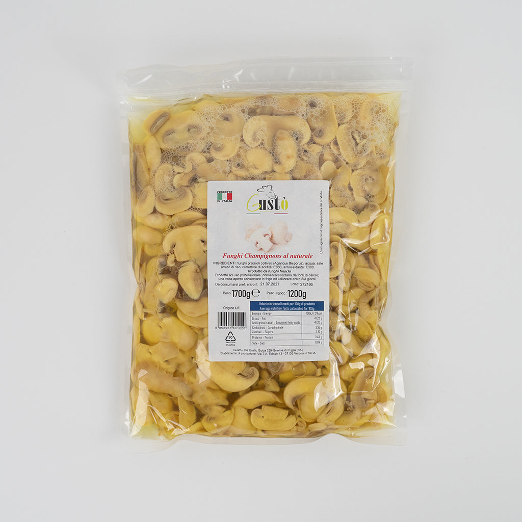 Champignons natur (für Pizza)