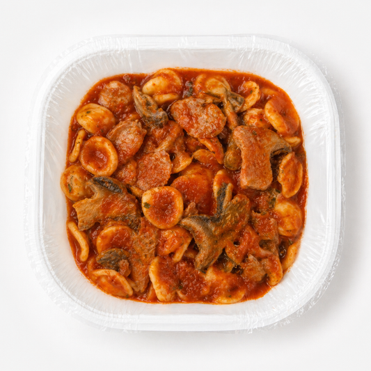 Orecchiette salsiccia e funghi della tradizione